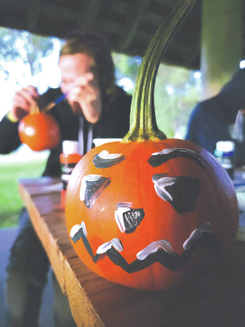 <p>Pictured are pumpkins painted by attendees at October’s Creative Meetup in Kirby Park.</p>
<p>Submitted photo</p>