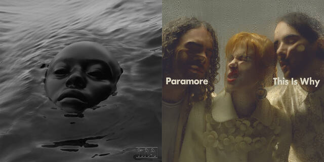 <p>This combination of photos show album art for “Raven,” by Kelela, left, and “This Is Why” by Paramore.</p>
<p>AP photo</p>