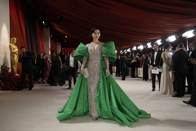 129441932_web1_129441932-dfa7565327744b83913fce33bfb9fe34 Fan Bingbing arrives at the Oscars on Sunday, March 12, 2023, at the Dolby Theatre in Los Angeles. AP photo