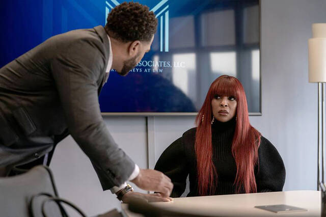 129529964_web1_129529964-0e50318da23d4a5a9010153119db8124
This image released by Starz shows Davis Maclean, known as Method Man, left, and Mary J. Blige in a scene from Power Book II: Ghost.
AP photo
