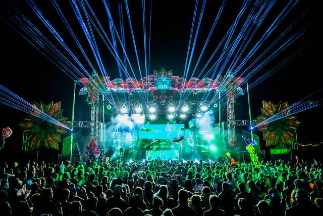 129883363_web1_Elements-EDM-Stage
Elements Music & Arts festival offers 100 performances on 10 unique stages positioned throughout the Pocono Raceway venue, including the Earth stage pictured here.
Photo Credit — Alive Coverage