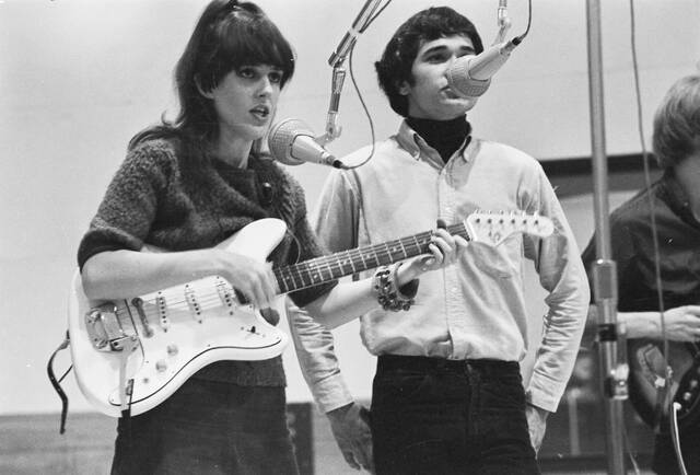 129933315_web1_129933315-d9f83abf11634c6a82383a972d19906b
This undated image released by MGM+ shows Grace Slick recording with The Great Society at Autumn Records in San Francisco from San Francisco Sounds: A Place in Time, a two-part documentary on MGM+ that concluded Sunday.
AP photo