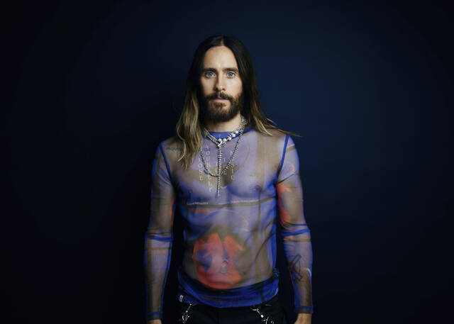 129982696_web1_129982696-f5db6067b8c9474fad0e3ec59e5f3dec
Actor and musician Jared Leto, of Thirty Seconds to Mars, poses for a portrait to promote his bands latest album Its the End of the World But Its a Beautiful Day, earlier this month in New York.
AP photo