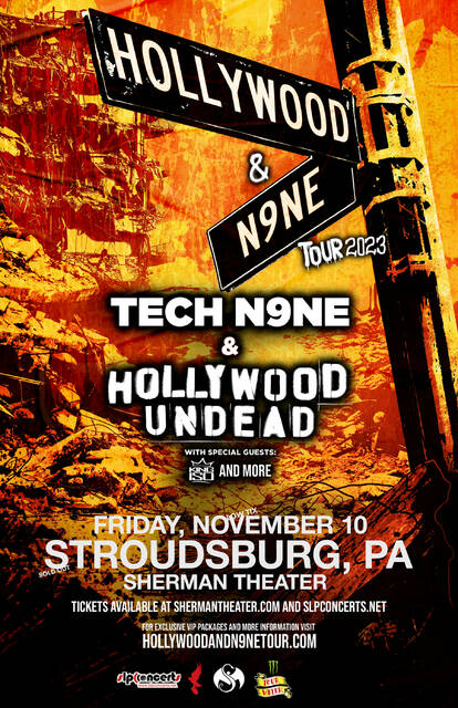 Following the popularity of their collaborative song, “Idol”, Hollywood Undead and Tech N9ne join forces for a double headliner tour coming to Stroudsburg on Friday, November 10.