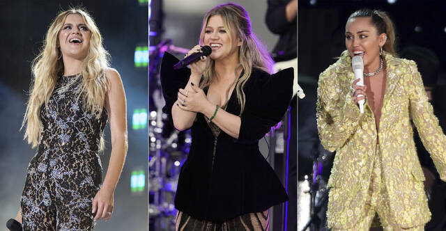 130295029_web1_130295029-9b4598950ba34d2387c2316145df75f7
This combination of photos shows Kelsea Ballerini during CMA Fest 2022 in Nashville, Tenn., on June 10, 2022, left, Kelly Clarkson performing on NBCs Today show in New York on Sept. 22, 2023, center, and Miley Cyrus performing at the 61st annual Grammy Awards in Los Angeles on Feb. 10, 2019. Cyrus Endless Summer Vacation is up for album of the year and best pop vocal album. The single Flowers is nominated for three Grammy awards. Kelly Clarksons Chemistry is up for best pop vocal album and Kelsea Ballerinis Rolling Up the Welcome Mat is up for best country album.
AP photo