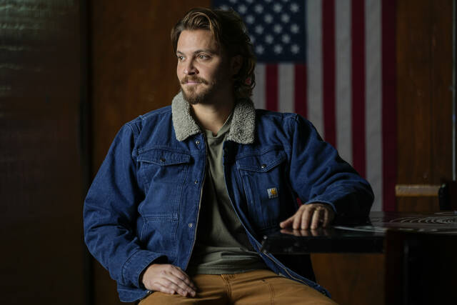 130439012_web1_130439012-285093f5228049e6a3bb2b05afbd923e
Actor-singer Luke Grimes poses for a portrait Feb. 20 in Nashville, Tenn. Grimes, best-known for his portrayal of the complex cowboy character Kayce Dutton on the hit show Yellowstone, will release his self-titled debut album on Friday.
AP photo