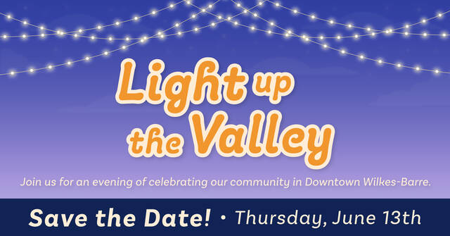130653831_web1_Light-Up-The-Valley
The Wyoming Valley Chamber of Commerce will Light Up the Valley with a dazzling display in downtown Wilkes-Barre on Thursday, June 13.
<em>Photo Credit — Wyoming County Chamber of Commerce</em>