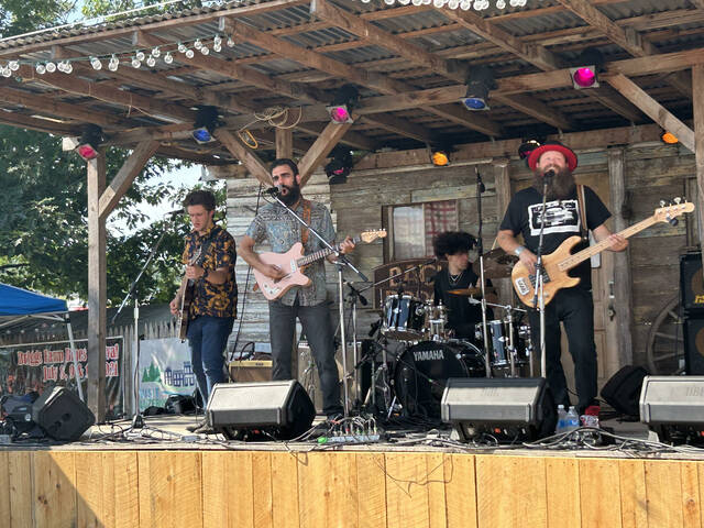 130758858_web1_Back-Porch-Bank
Frankie Boy & The Blues Express, a New England-based blues band, played an afternoon set at the 2024 Briggs Farm Blues Festival on Saturday.
Sam Zavada | Times Leader