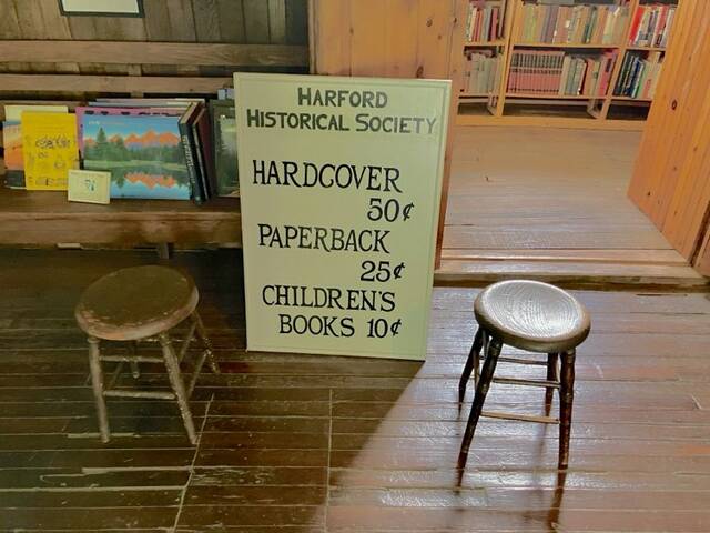 130810615_web1_original-stools
A number of historical items will be on display at the Soldiers Orphan School during the used book sale on Saturday, August 10.
<em>Photo Credit — Submitted</em>