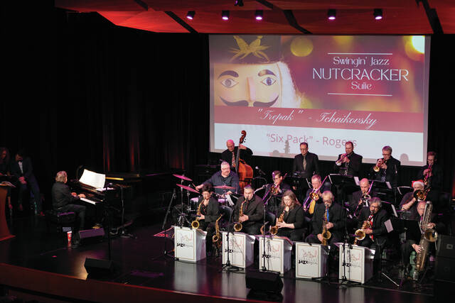 131109816_web1_SJF_Swingin_Jazz_Nutcracker_Suite_2023
Under the direction of Maestro Marko Marcinko, The Scranton Jazz Festival Big Band will perform holiday favorites at the Scranton Jazz Festival Christmas Spectacular concert and toy drive on Sunday, December 8, at The Ritz Theater.
<em>Photo Credit — Submitted</em>