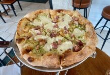 
			
				                                Shaved Brussell & Pancetta Pizza from The Burnt Norton.
                                 Photo Credit — Gabrielle Lang, The Weekender

			
		