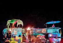 
			
				                                The Rusty Iris is a fully transformed school bus/mobile sculpture that will feature a DJ booth, interactive elements, and fire performances at SOMA Night Lights.
                                 Photo Credit — Sordoni Art Gallery, Wilkes University

			
		