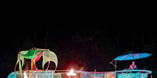 
			
				                                The Rusty Iris is a fully transformed school bus/mobile sculpture that will feature a DJ booth, interactive elements, and fire performances at SOMA Night Lights.
                                 Photo Credit — Sordoni Art Gallery, Wilkes University

			
		