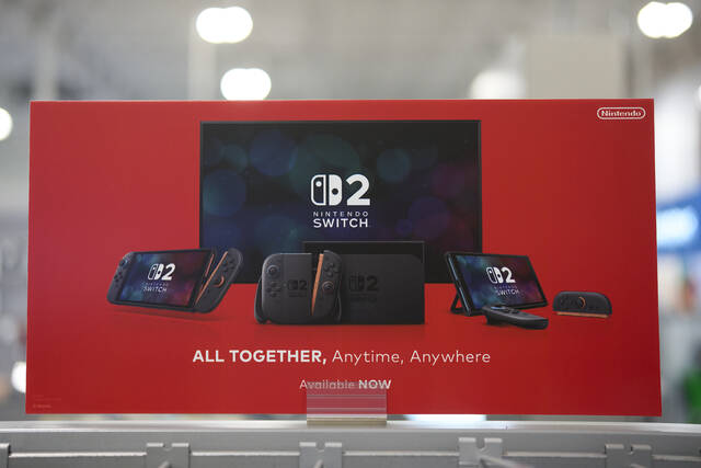 131609326_web1_131575896-d12a6ec1371f49408c30d0df25cab3ca
Nintendo Switch 2 display is seen at a Best Buy, Thursday, June 5, 2025, in Nashville, Tenn.
AP Photo