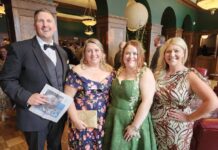 
			
				                                Looking forward to a festive evening at the ‘Around the World’ Gala are, from left, Chris Bohinski from WBRE’s PA Live!, who would be serving as emcee; Rachel Wiernusz; Osterhout Library board of directors chair Sarah Borland, Esq.; and Lindsay Griffin-Boylan.
                                 Mary Therese Biebel | Times Leader

			
		