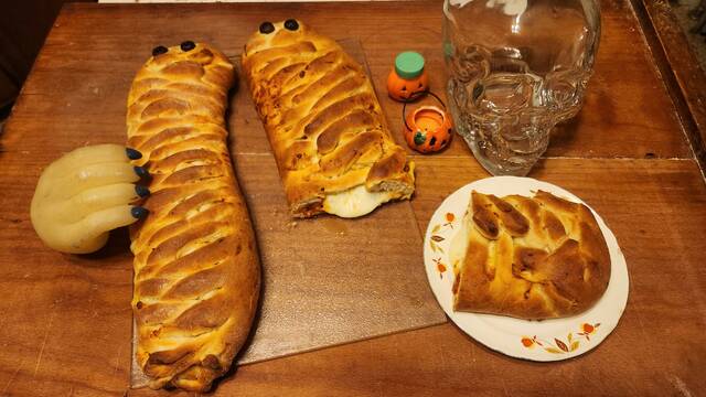 131877553_web1_mummy-stromboli-1 
			
				                                Mummies the word for these cute variations on stromboli, a great presentation for a Halloween party, and possibly an easy way to get your kids to forget the lure of trick or treat long enough to eat dinner.
                                 Mark Guydish | for Times Leader