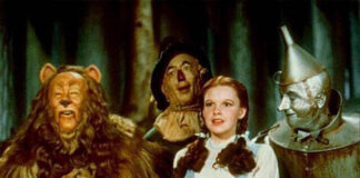 
			
				                                From left, Bert Lahr, Ray Bolger, Judy Garland, and Jack Haley are shown in a scene from The Wizard of Oz.
                                 File Photo

			
		
