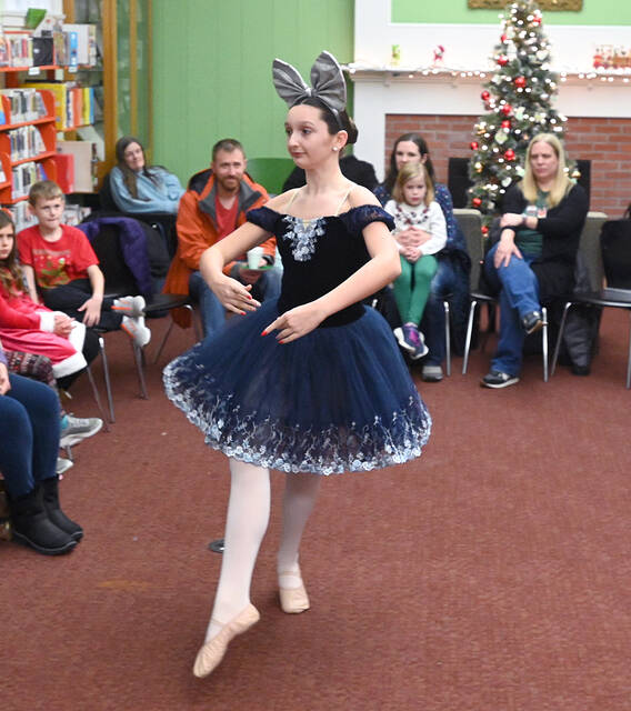 <p>Teagan Delaney performs a solo as ‘Ballerina Doll’ in the Dance Theatre of Wilkes-Barre production of ‘The Nutcracker Spectacular.’</p>
<p>Tony Callaio | For Times Leader</p>