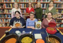 Cookbook Book Club holds first potluck at West Pittston Library
Shown from left are, first row: Lisa Sweeney of Jenkins Township, Marcia Bellanco of Wyoming, Stephanie Lyman of Wilkes-Barre. Second row: Darlene Yeager of Jenkins Township, West Pittston Library Adult Program Coordinator Kendra OBrien, Lynn Rachkowski of Harding, Leslie Solomon of Hudson.
Mary Therese Biebel | Times Leader