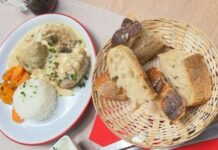 
			
				                                Poulet A La Crème Et Champignons is a tender braised chicken covered in a rich, creamy tarragon sauce.
                                 Photo Courtesy Mona Pande

			
		