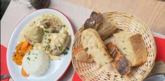 
			
				                                Poulet A La Crème Et Champignons is a tender braised chicken covered in a rich, creamy tarragon sauce.
                                 Photo Courtesy Mona Pande

			
		