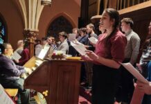 
			
				                                With their director, Rob Yenkowski, at the organ, members of the Cantores Christi Regis group lead the singing from the choir loft in St. Nicholas Church during a Taize prayer service on Monday evening. They will lead additional services at other churches through the Lenten season.
                                 Mary Therese Biebel | Times Leader

			
		