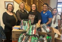 LCCC dental hygiene students donate dental kits
Presenting the kits at the Childrens Service Center were, from left: CSCs Lindsay Bower, director of education, and Sydney Szafranovicz, director of partial hospitalization; and LCCCs SADHA Officers Nancy Morris of Wilkes-Barre (president), Estefany Veras of Wilkes-Barre (secretary), and Andrea Lopez of Montrose (treasurer).
Submitted Photo